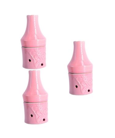 TOVINANNA 3 STK massage device Moxa heating device MOXA burner container MOXA holder Ceramic tools Moxibusion delivers Moxa case made of porcelain ceramic moxibus socket pink Ai-box the face