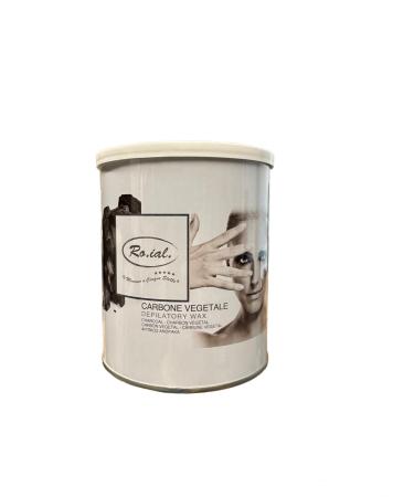 Ro.ial Warm Wax/Depilatory Wax Can for Hair Removal - with Charcoal/Charcaol - Carbon - 800 ml - Made in Italy
