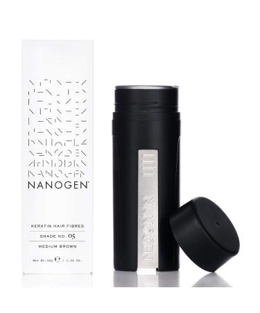 Nanogen Keratin Hair Fibers,, 30-grams, Medium Brown 1.05 Ounce (Pack of 1) Medium Brown