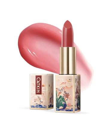 Catkin lip balm natural tinted lip care classic with vitamin E donates moisture for dry lips lip care stick 3.3g (C06 camellia)