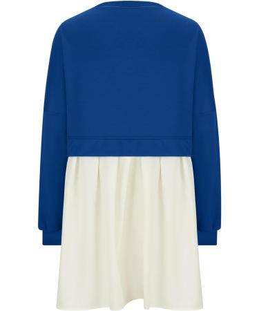 Shop Oversized Sweatshirt Dresses | Relaxed Fit Long Sleeve Mini Dress in Blue - Perfect for Every Occasion - Buy Online on GoSupps.com