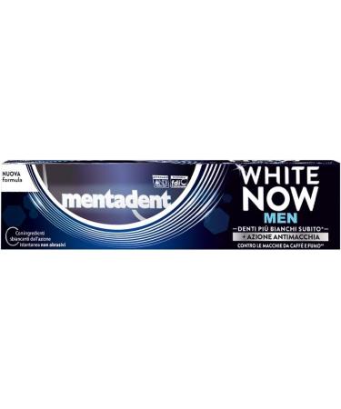 Mentadent White Now Men Whitening Toothpaste 75ml - Brighten Your Smile | Fast International Shipping - Buy Online on GoSupps.com