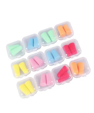 LALAFINA 12 Boxes Noise Cancelling Earbuds Sound reducing Ear Plugs Noise canceling Ear Buds Noise canceling Ear Plugs Noise Cancelling Ear Buds Sleeping Earbuds Noise Reduction Assorted Color 1 Count (Pack of 1)
