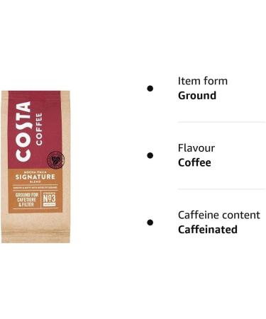 Costa Roast and Ground Coffee 200g Bag - Buy Online on GoSupps.com