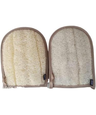 Natural Egyptian Loofah Body Scrubber 2-Pack | Dead Skin Removal Shower Sponge | Chemical-Free Exfoliating Glove for Spray Tan and KP Treatment - Buy Online on GoSupps.com