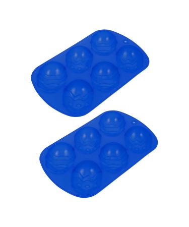 TOPBATHY 2 Pcs Six Egg Mold Silicone Baking Pans Dragon Egg Scales Egg Mould Easter Egg Cake Mold Homemade Soap Silicone Loaf Pan Cake Baking Soap Cupcakes Silica Gel Chocolate Mold Biscuit 22.2X12.7CM Blue