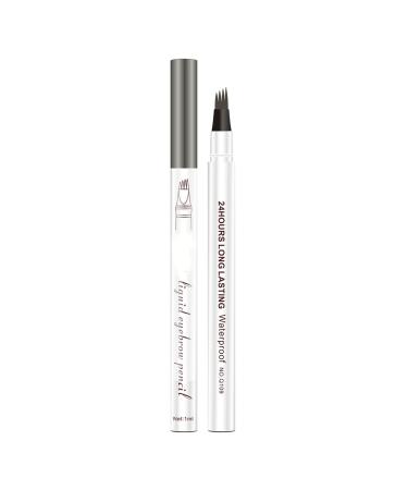 Eyebrow Pen Eyebrow Pencil with 4 Fork Tip Long-Lasting Microblading Pencil for Eyebrows Hair-Like Natural Brows (03)