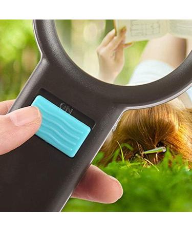 Magnifiers Handheld 10 Times Glass HD Photoelectric Lamp LED Old Man with Extended Mirror Book Reading 20 Times Reading Reading Aids - Buy Online on GoSupps.com