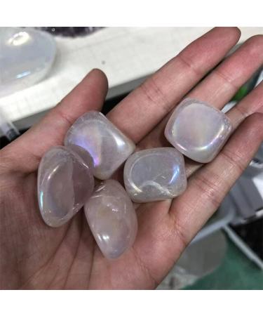 Aura Rose Quartz Tumbled Stones Natural Polished Crystal Gemstones Reiki Home Decoration - (Color: 100g Size: 20-30mm) Natural Stones and Minerals