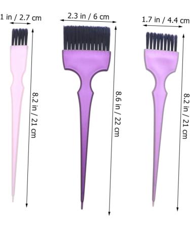 Angoily 1 Set Hair Dye Hair Tint Dye Tool Hair Coloring Hair Teasing Comb Purple Outfit Purple Suits Tools Dyeing Applicator Salon Accessories Barber Tool Medium Applicator Brush - Buy Online on GoSupps.com