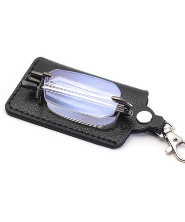 DIBAKO Foldable Reading Glasses Unisex Ultralight Readers Anti Blue Light Reading Glasses Women Men HD Glasses Sunglasses Gray +1.00