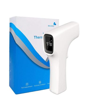 BBLove Touchless Thermometer for Adults  Digital Infrared Thermometer Gun with Fever Alarm  Forehead Thermometer  2 in 1 Mode  Fast Accurate Results White