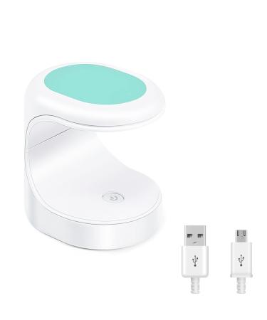 Angnya Mini LED UV nail dryer USB portable nail dryer nail lamp 16W UV lamp for gel nails nail gel polish dryer lamp nail art manicure tools for individual fingers (green)
