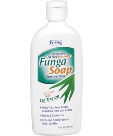 PediFix Tea Tree Ultimates FungaSoap Cleansing Wash 6 oz (Pack of 4)