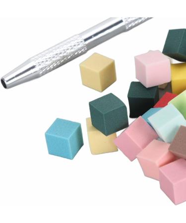 Nail Sponge Buffer Block Nail Sponges for Ombre Nail Art Tools Portable Mini Nail File Polishing Tofu Cubes with Clip for Manicure - Buy Online on GoSupps.com