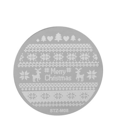 Tools Santa Claus Winter Christmas Nail Stamping Plates Stencils Molds Nail Stamp Polish Stencils (8)