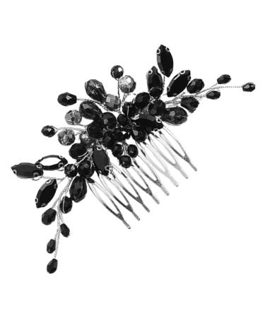 DOITOOL Rhinestone Flower Headpiece Decorative Hair Comb Bridal Hairpiece Wedding Bridal Hair Comb French Hair Side Combs Christmas Hair Comb The Flowers Miss Accessories Crystal
