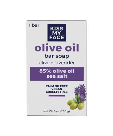 Kiss My Face Olive Oil & Lavender Bar Soap 8 oz (Pack of 5)