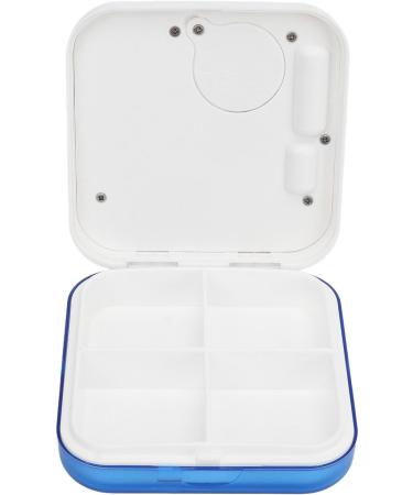 Smart Medication Organizer with Timer Bell Vibration Reminder 4 Compartments Medicine Box for Portable Storage Blue - Buy Online on GoSupps.com