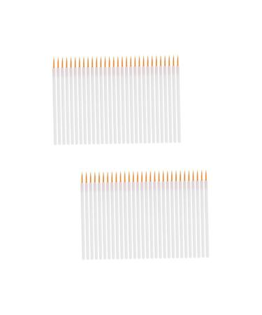 FOMIYES 200 Pcs Disposable Eyeliner Brush Liquid Eyeliner Powder Eyeliner Brush Nylon Fiber Brush Miss Face 8.5x0.3cmx2pcs Whitex2pcs