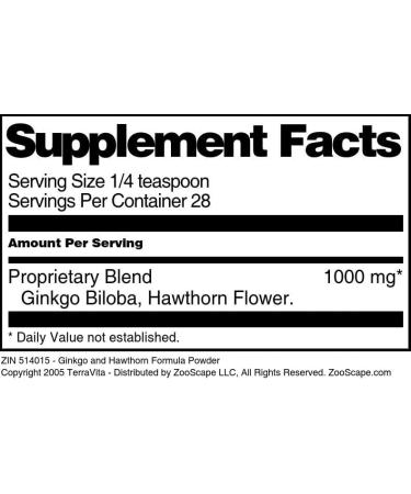 Ginkgo and Hawthorn Formula Powder (1 oz ZIN: 514015) - Buy Online on GoSupps.com