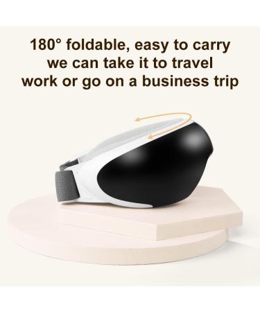 5-Mode Eye Massager for Migraine Relief - Foldable Heat Therapy Eye Mask with Voice Broadcast Kneading & Vibration Functions - International Shipping - Buy Online on GoSupps.com