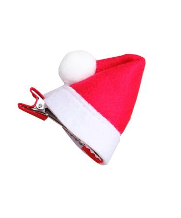 minkissy Hairpin Headgear Hair Barrettes for Girls Mini Hair Clips for Girls Mini Barrettes Santa Hat Hair Pin Christmas Hairpin Holiday Hair Pins Adorable Xmas Barrettes Xmas Hair Pin Iron