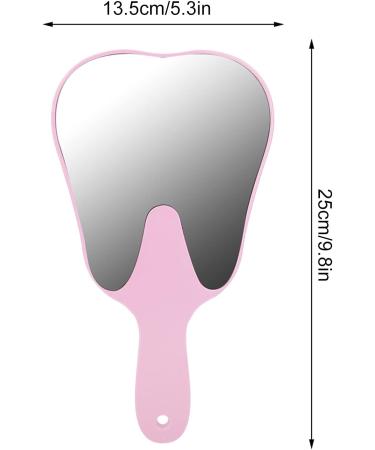 Cute Tooth Shaped Mirror with Handle Small Gift for Dental Clinic 3 Colors Available PC Material Designed for Oral Observation (Pink) - Buy Online on GoSupps.com
