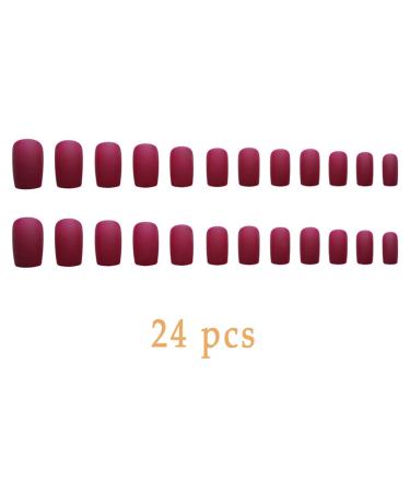 Buy Sethain Violet Short Square False Nail Tips | 24 Press-On Fingernails for Women & Girls - Complete Cover - Buy Online on GoSupps.com