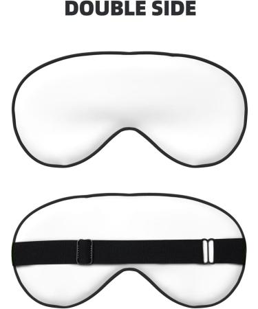Solid Color White Unisex Adjustable Buckle Blackout Sleep Eye Mask for Travel Yoga & Naps - International Shipping - Buy Online on GoSupps.com