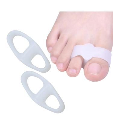 Generic toe spacers - hammer toe smooths made of silicone - portable hammer toe corrector soft flat iron for large toes for hammer -to -be relief prevents friction and relieves the pressure white