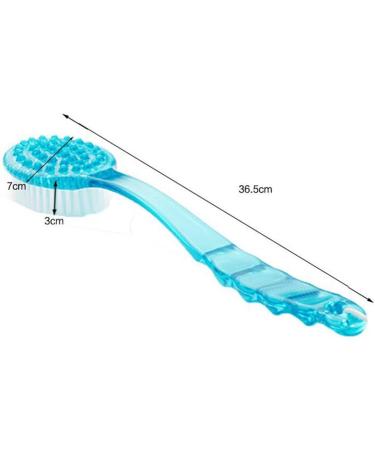 TRIXES Blue Long-Handled Back Brush for Bath Massage & Scrubbing | Ideal Bath Brush for All Sizes - Buy Online on GoSupps.com
