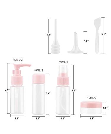 Vitog Travel Bottles Kit | TSA Approved Leak Proof Toiletry Containers Set | 11 Pink PET Cosmetic Containers for Lotion, Shampoo, Soap - Buy Online on GoSupps.com