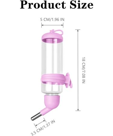 2 PCS Pet Water Bottle Automatic Hamster Water Bottle Rabbit Water Bottles 250ML/8.45OZ Non Drip Hanging Guinea Pig Water Bottle for Rabbit Guinea Pig Gerbil Chinchillas(Blue Pink) - Buy Online on GoSupps.com