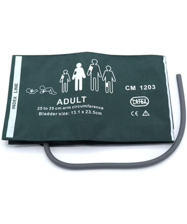 Universal NIBP Cuff forAdult 25-35 cm Single Tube Reusable Nylon Replacement Blood Pressure Cuff No Connector Adult Green Nylon+Single Tube