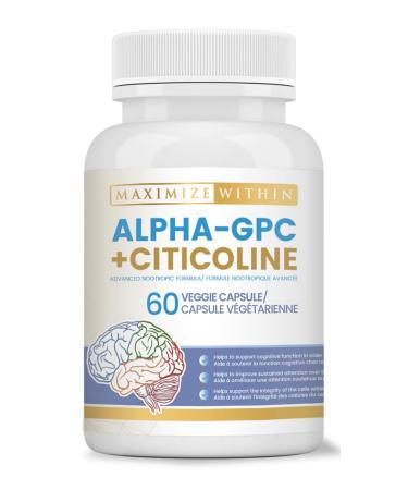 Alpha GPC + Citicoline Support Cognitive Function 60 ct