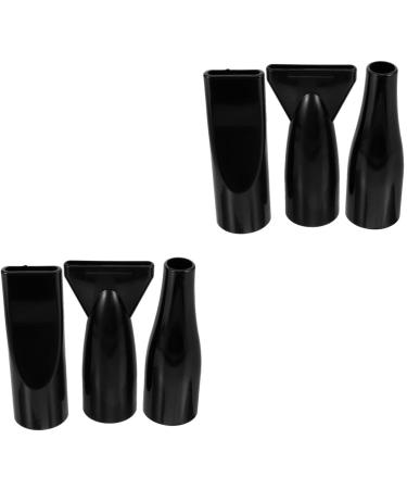 Healeved 6 Pcs Pet Water Blower Hairdryer Diffuser Accessories Blow Dryer Hair Dryer Nozzle Hair Dryer Attachment Nozzle Dryer Nozzle Replacement Abs Tool Universal 12.00X6.10X4.00CMx2pcs Blackx2pcs