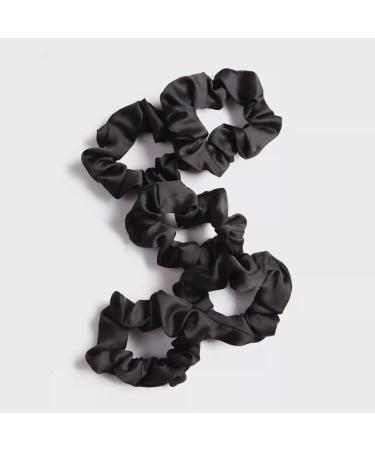 Kitsch Satin Scrunchies - Frizz Prevention and Style Preservation - 5 Pack in Black - Buy Online on GoSupps.com