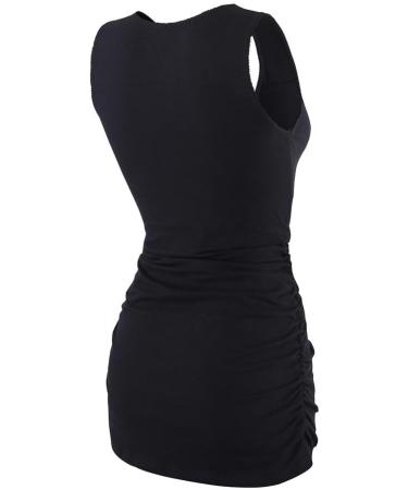 Manci Women's Nursing Maternity Top - Cotton V-Neck Ruched Waist Pajama Top (Size S, White and Black) - Buy Online on GoSupps.com
