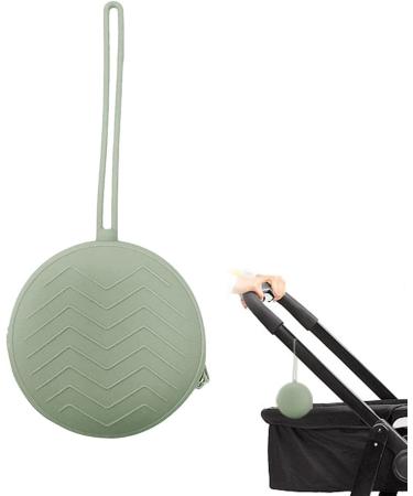 Higyee Silicone Pacifier Case - Durable Travel Organizer for Pacifiers Keys Lip Balm Earrings & More - Green Children's Silicone Bag - Buy Online on GoSupps.com