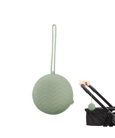 Luckxing pacifier holder ETUI-children's silicone bag for pacifier |Robust and durable travel pacifier organizer for keys lip balm earrings coins headphones green