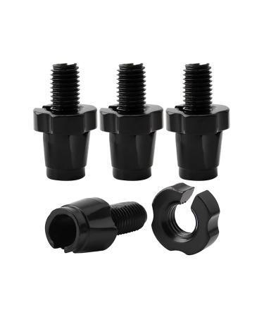 Kigauru 4 Pcs Bicycle Barrel Adjuster Brake Aluminum Alloy M7 Lever Adjusting Screws Fastener Parts 7mm Brake Adjuster Accessories Black