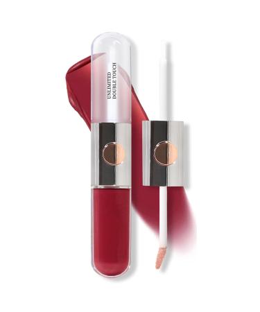 Matte Hydrating Lip Glow Oil Transparent Plumping Lip Gloss Double-ended Long-Lasting Wear Non-Stick Cup Not Fade Waterproof Liquid Lipstick for Girls and Women #02