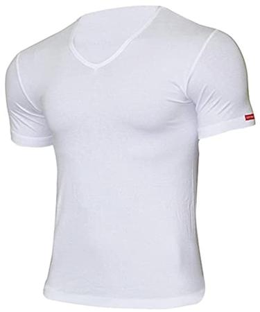 Cottonil white undershirt for men - white L