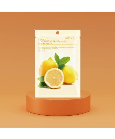 24-Piece Premium Facial Sheet Mask Set | Hydrating Moisturizing & Brightening | Cruelty-Free with Strawberry Honey Orange Lemon Vit C Aloe Vera & Tomato - Buy Online on GoSupps.com