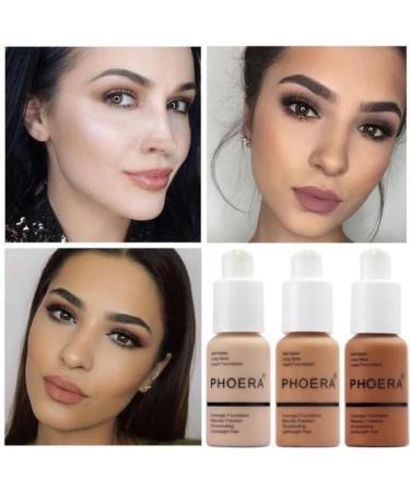 Matte Full Coverage Foundation 30ml - Oil Control Flawless Face Makeup for Women with Mature Skin - Long Lasting Concealer - Smooth Finish (102 NUDE) - Buy Online on GoSupps.com