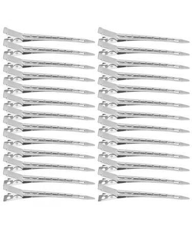 AvoDovA 26PCS Hair Clips 9CM Silver Professional Hair Styling Clips Metal Duck Billed Hair Pins Alligator Curl Clips for Girl Women