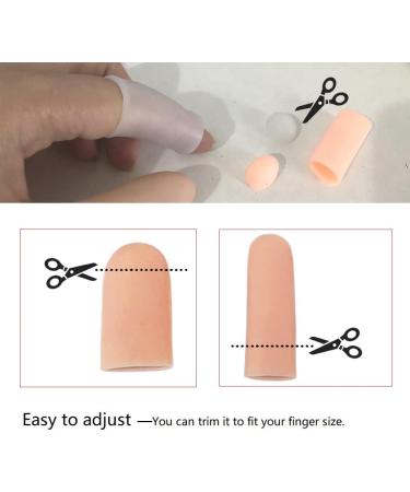Silicone Finger Protectors 12pcs | Finger Cots for Trigger Finger, Arthritis, Blisters & Pain Relief | Beige Gel Finger Guard - Buy Online on GoSupps.com