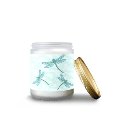 Lavender Candles for Home Scented Aromatherapy Jar Candles 7 oz Long Lasting Candles Scented Candles Gift Set for Women Perfect for Birthday Gifts Dragonfly Pattern