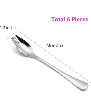 KAISHANE 6-Pack Long Handle Stainless Steel Sporks Set - Reusable for Kids, Adults, Outdoor Camping - Heavy Duty 18/10 Sporks - Buy Online on GoSupps.com